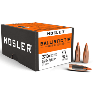 Nosler 22 Caliber 55gr Ballistic Tip Spitzer 250/Box