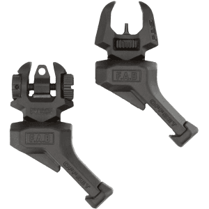FAB Defense Offset Flip-Up Sights Black for AR-15