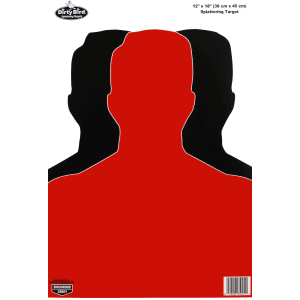 Birchwood Casey Dirty Bird 12x18 Silhouette Splatter Targets  100 Pack (Black/Red)
