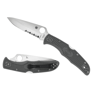 Spyderco Endura 4 Lightweight 3.75 Folding Part Serrated Knife C10PSFG
