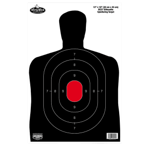 Birchwood Casey Dirty Bird 12x18 Silhouette Splattering Targets  100 Pack (Black/Red)