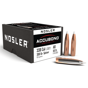 Nosler AccuBond 338 Caliber 300 Gr Spitzer Point