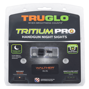 Truglo Tritium Pro Walther PPQ Handgun Sights Black Tritium