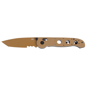 CRKT 3.97 Inch Tanto Part Serrated Knife (FDE G10 Handle)