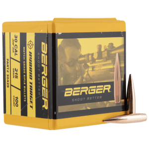 Berger 30 Caliber 215gr Hybrid Target Projectiles 100/Box