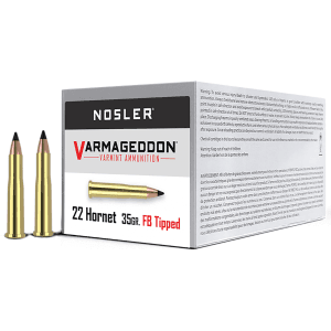 Nosler Varmageddon 22 Hornet 35 Gr Flat Base Tipped (Box)