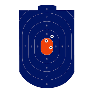 Birchwood Casey Dirty Bird 12x18 Oval Paper Targets  100 Pack (Blue/Orange)