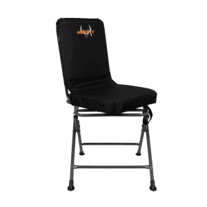 Muddy Padded Swivel Chair Black Polyester Fabric