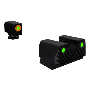 Rival Arms Night Sights for Glock 17/19 Green Tritium Orange Front