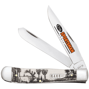 Case Trapper Sportsman Knife Elk Embellished (Natural Bone)