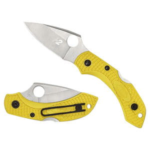 Spyderco C28PYL2 Dragonfly 2 Salt 2.25 Folding Plain Stonewashed H1 Steel Knife C28PYL2