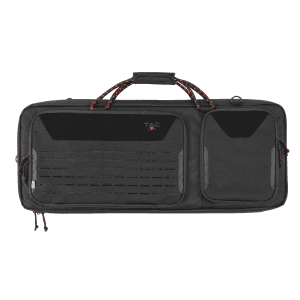 Tac Six Black Rifle Case - 600D Polyester and Lockable with Padding 10829