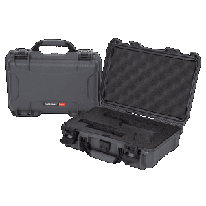 NANUK (PLASTICASE INC) Graphite Resin Handgun Case - Airline Approved  Floatable  Latches  Dust/Waterproof/Impact  Shock Resistant 909For Glock7