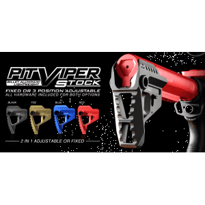 Strike VIPERPITBLU Pit Viper Stock ARPlatform Blue AluminumSteel