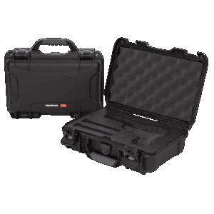 NANUK (PLASTICASE INC) Black Resin Handgun Case - Lockable  Airline Approved  Floatable 909CLASG1
