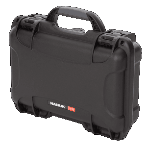 NANUK (PLASTICASE INC) Black Resin Handgun Case - Lockable  Airline Approved  Floatable 909For Glock1