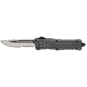 Cobra Tec CTK-1 3.75 Partially Serrated DP Auto Knife (Carbon Fiber Finish)