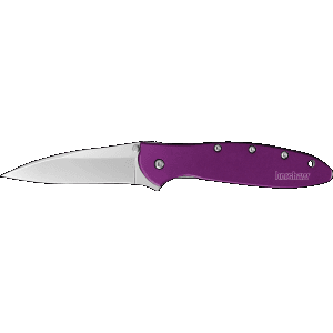 Kershaw Leek Folding Knife Purple Handle 3 Blade