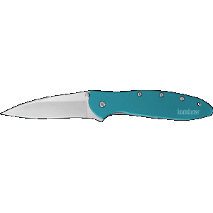 Kershaw Leek Teal Folding Knife 3 Blade Anodized Handle