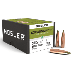 Nosler E-Tip 30 Caliber 180 Gr Spitzer