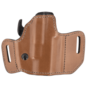 Bianchi Allusion Assent Right Hand Tan Leather Pistol Holster for S&W M&P Shield 31831