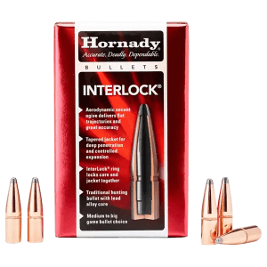 Hornady 338 Cal 250gr Soft Point InterLock Projectiles 100ct