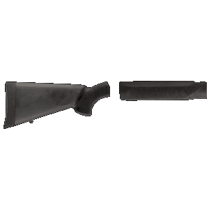 Hogue 05012 OverMolded Combo Kit Black Synthetic with Forend for Mossberg 500