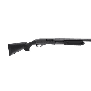 Hogue 08732 OverMolded Combo Kit Black Synthetic with Forend 12 LOP for Remington 870