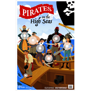 Action Target Pirates on the High Seas Paper Targets 23x35  100 Count (Multi-Color)