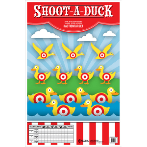 Action Target Shoot-A-Duck Paper Targets 23x35  100 Count (Multi-Color)