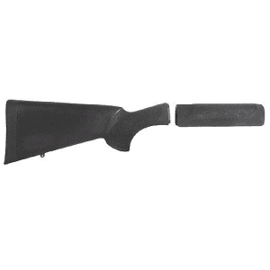 Hogue 08712 OverMolded Combo Kit Black Synthetic with Forend for Remington 870