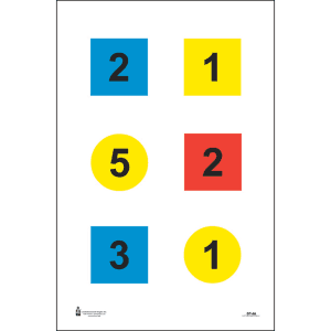 Action Target Discretionary Command Square/Circle Targets 23x35  100 Count (Multi-Color)