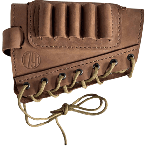 Brown Leather Butt Cuff Ammo Holder for Rifle Shells