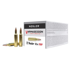 Nosler Varmageddon 22 Nosler 62 Gr Flat Base Hollow Point (Box)