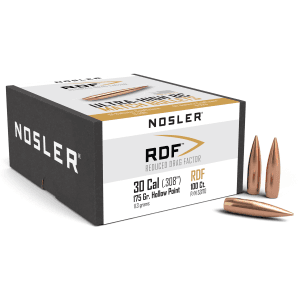 Nosler RDF 30 Caliber 175 Gr Hollow Point Boat Tail