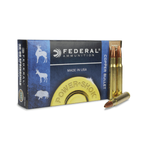 Federal Power-Shok 30-06 Springfield 150 Gr Copper HP (Box)