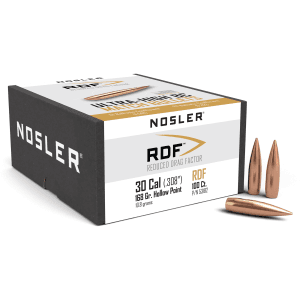 Nosler RDF 30 Caliber 168 Gr Hollow Point Boat Tail