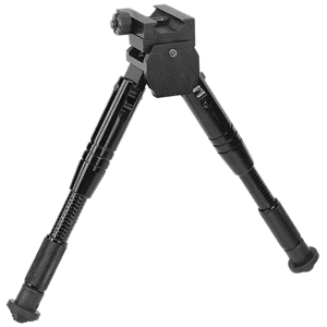 Caldwell AR Bipod Prone Matte Black Aluminum with Swivel Stud
