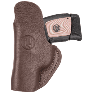 1791 Gunleather Fair Chase Brown Leather Left Hand Belt Clip Holster for Ruger LCP 380 FCD1BRWL