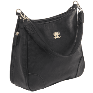 Bulldog Hobo Purse Black Smooth Leather Handgun Shoulder Purse BDP010
