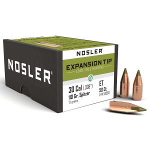 Nosler E-Tip 30 Cal 110gr Lead-Free Spitzer 50ct