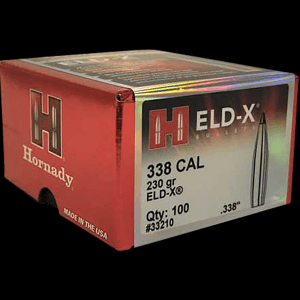 Hornady 338 Caliber 230gr ELD-X Projectiles 100/Box