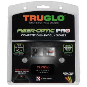 Truglo Fiber-Optic Pro Red Front Sight Black Rear Glock 21