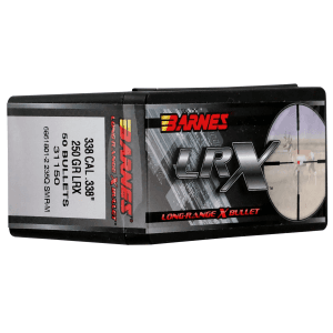Barnes LRX Long Range 338 Cal 250gr Boat Tail 50/Box