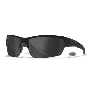 Wiley X Saint Sunglasses Smoke Gray/Clear Polycarbonate Matte Black Frame