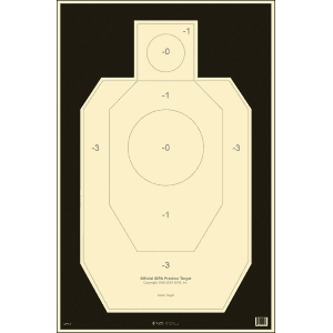 Action Target Official IDPA Practice Paper Targets 23x35  100 Count (Black/White)