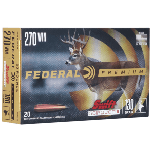 Federal Premium 270 Win 130 Grain Swift Scirocco II (Box)
