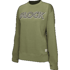 Glock Ladies Crewneck Raglan Fleece Sweeter  Size Lrg (OD Green)