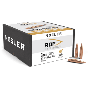 Nosler RDF 6mm 105gr Hollow Point Boat Tail 100/Box