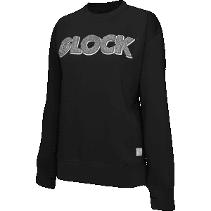 Glock Ladies Crewneck Raglan Fleece Sweeter  Size Med (Black)